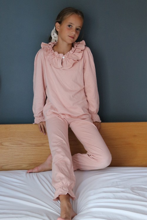Pyjama Bellieva, fonction d'allaitement, manches 3/4, coton bio, Pyjamas