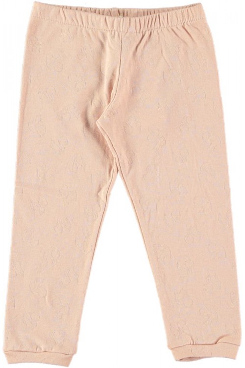 Organic cotton leggings in pink praline