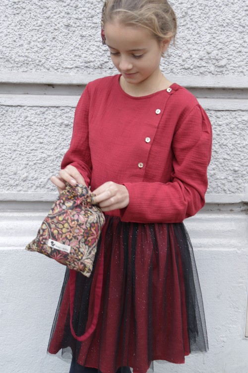 organic cotton deep red girl petticoat