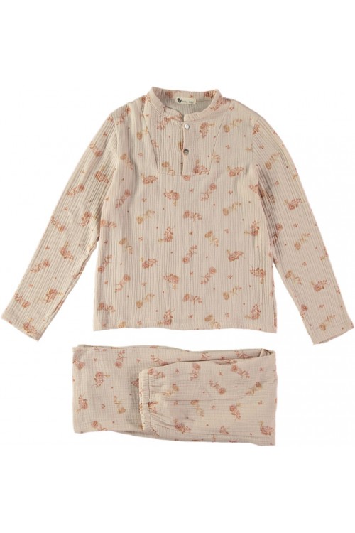 Pyjama coton bio enfant - motif véhicules de secours