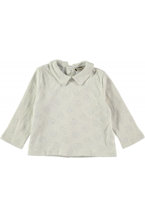 baby winter blouse grey organic cotton