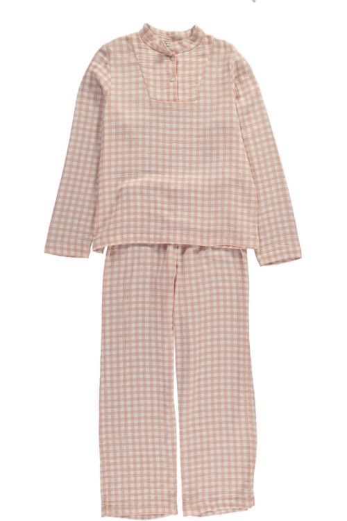 Deli women's pink checks pyjamas