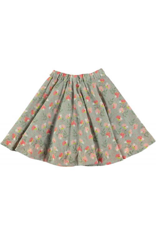 organic cotton green summer skirt