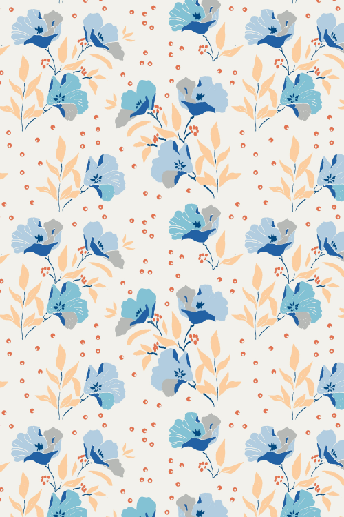Beautify organic cotton floral fabric