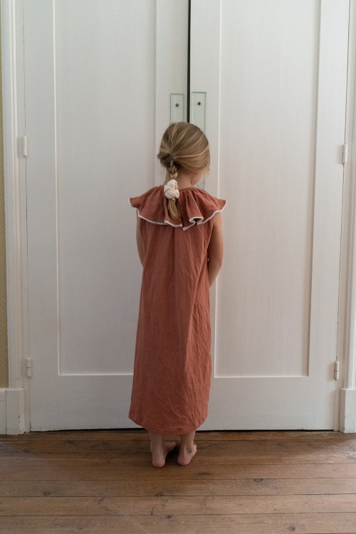 Aline Nightdress made of red cotton jersey