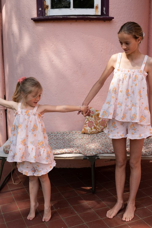 floral summer pyjamas for girls
