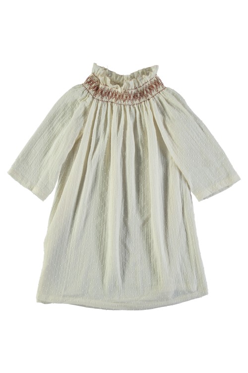 Chemise de nuit Liza en coton bio écru