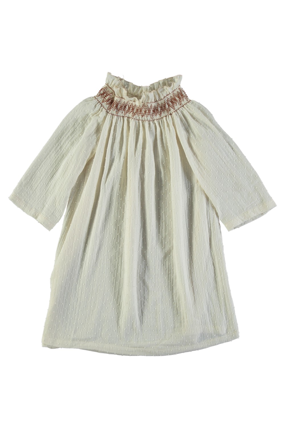 Chemise de nuit Liza en coton bio écru