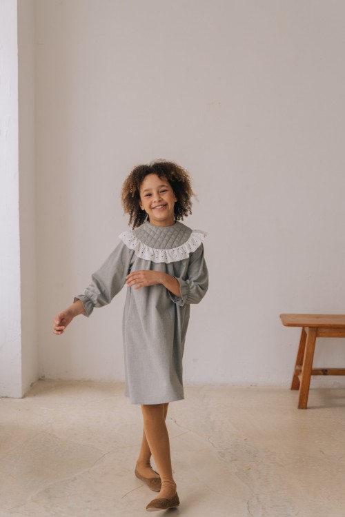 robe cassandre fille en coton bio risurisu