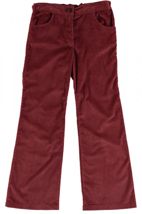 Pantalon fille Jane velours rouge risu risu