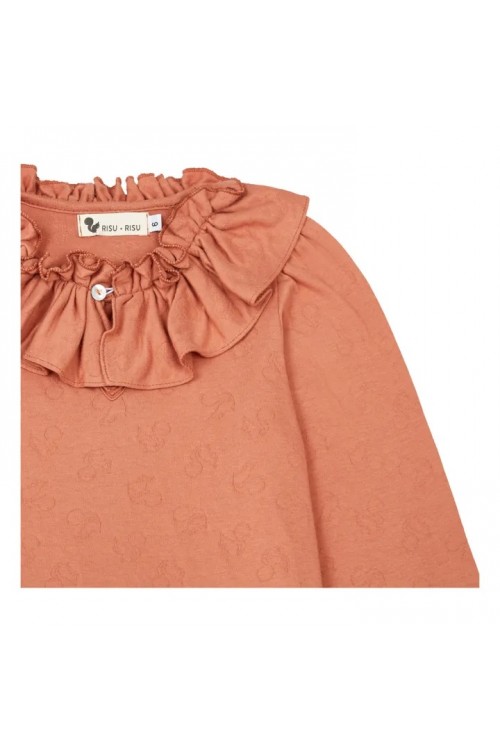 pyjama fille hiver en coton bio orange