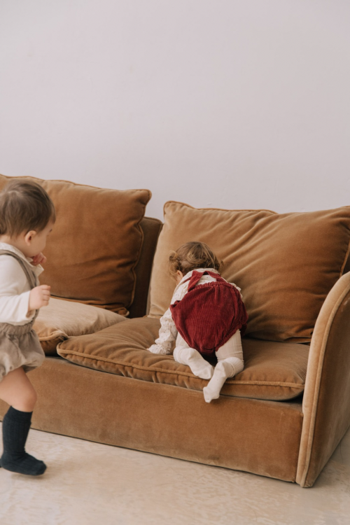 baby overalls red corduroy