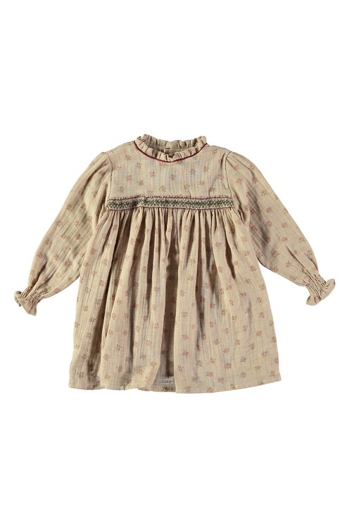 Robe fille Flora en double gaze de coton bio