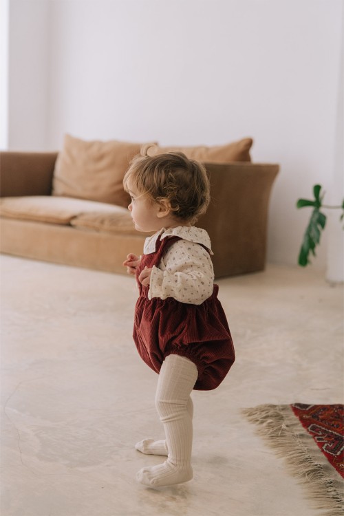 red corduroy baby overalls