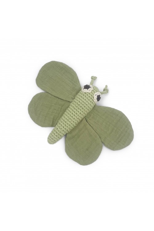 Hochet & Doudou Papillon Vert