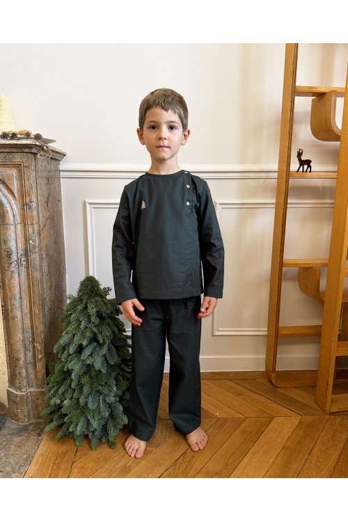 Pyjama enfant Lao brodé sapin