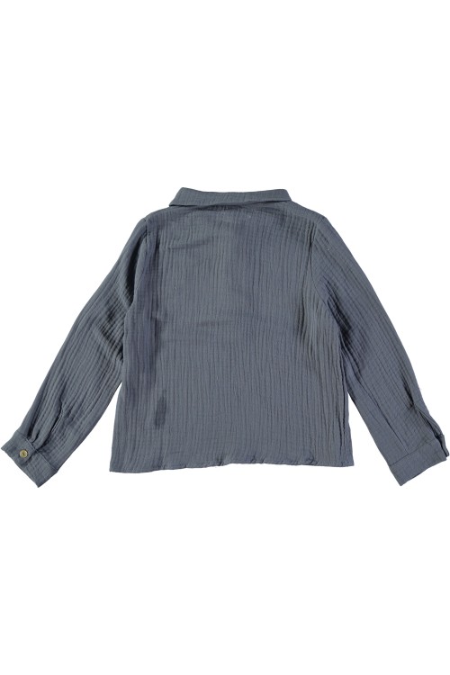 Narcisse boy's winter blue shirt